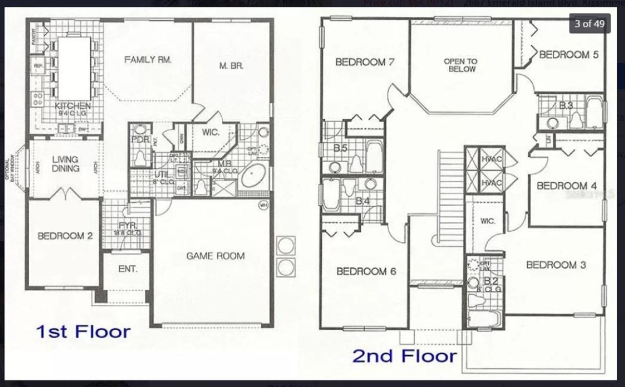7 Bedroom, 6 Bath And Pool Near Disney In Emerald Island 4 King Master Suites 基西米 外观 照片